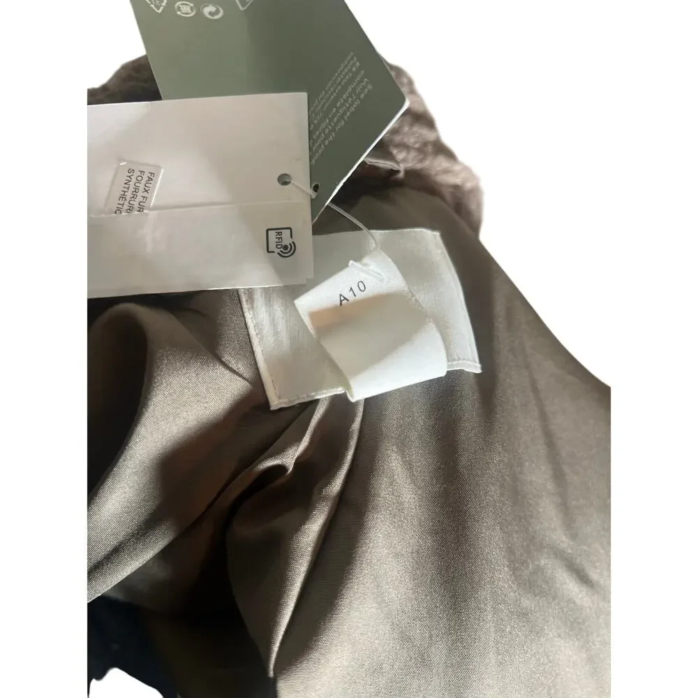 NWT H&M womens XXL faux fur long teddy coat 1108 - Picture 10 of 11